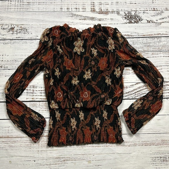 Joie smocked waist ruffle collar blouse size small - Picture 3 of 5